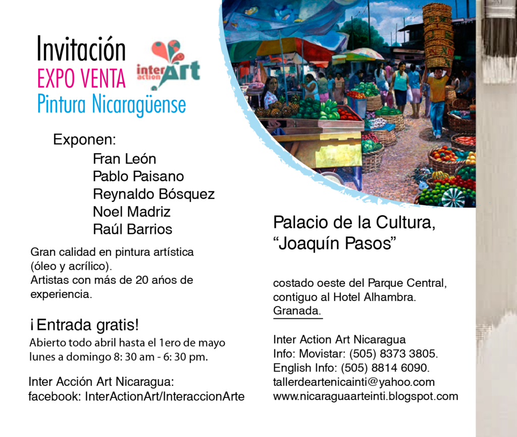 Invitación Exposición Arte Nicaragüense en Granada 2016